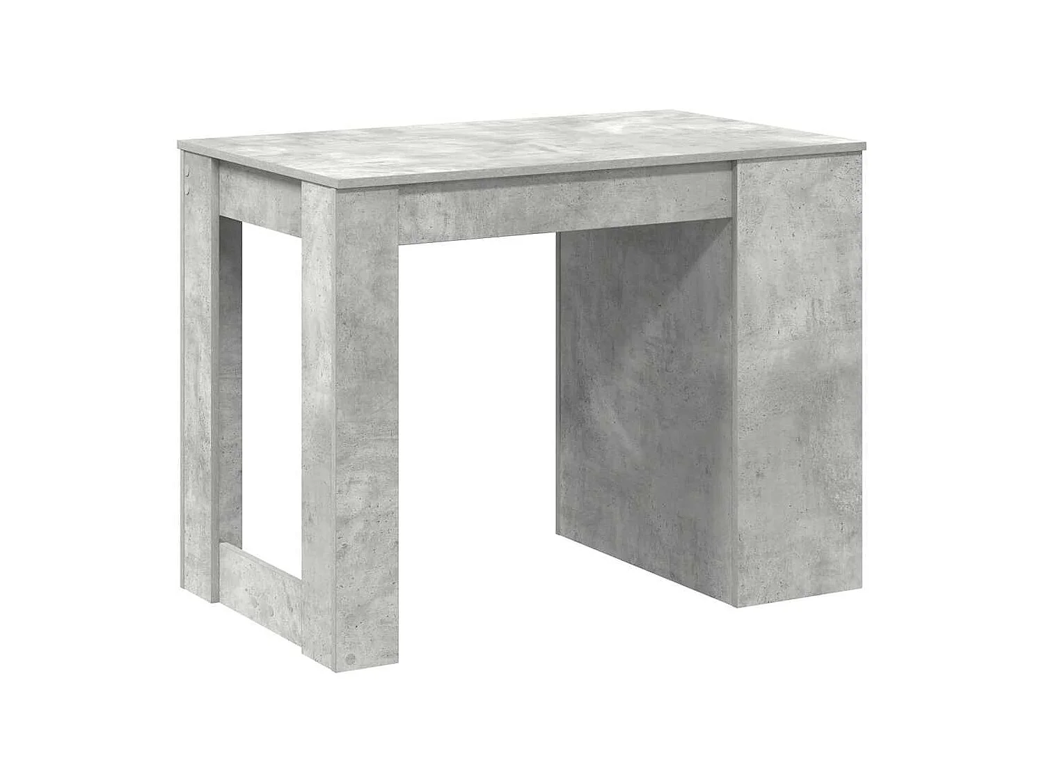 Scrivania con Cassetto Ripiano Grigio Cemento Legno Multistrato