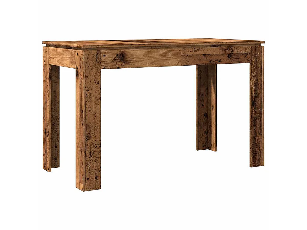 Eettafel 120x60x76 cm bewerkt hout oud houtkleurig