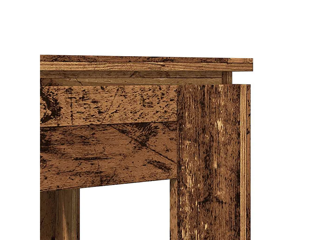 Eettafel 120x60x76 cm bewerkt hout oud houtkleurig