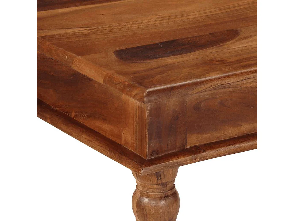 Mesa de jantar 80x80x77 cm madeira de acácia maciça