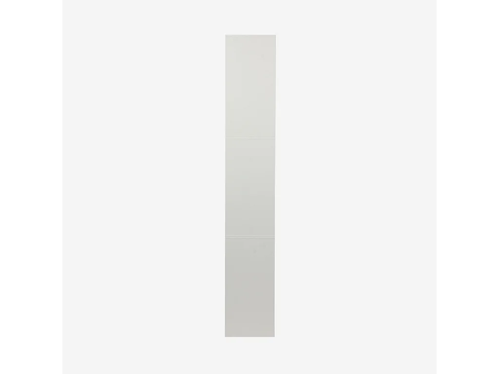Etagère. bibliothèque modulable décor bois blanc 3 éléments - 2 portes 8 niches L 70 x P 35 x H 210cm - Kompo