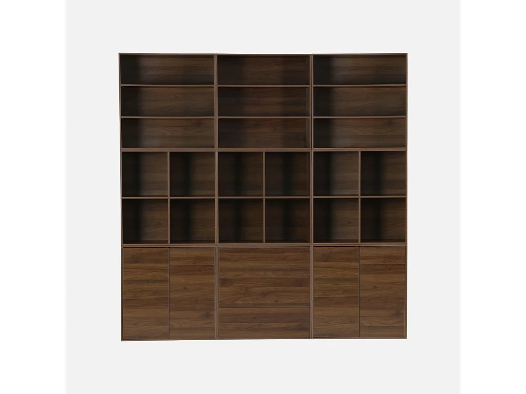 Módulo de almacenamiento con 2 puertas, 70cm nogal