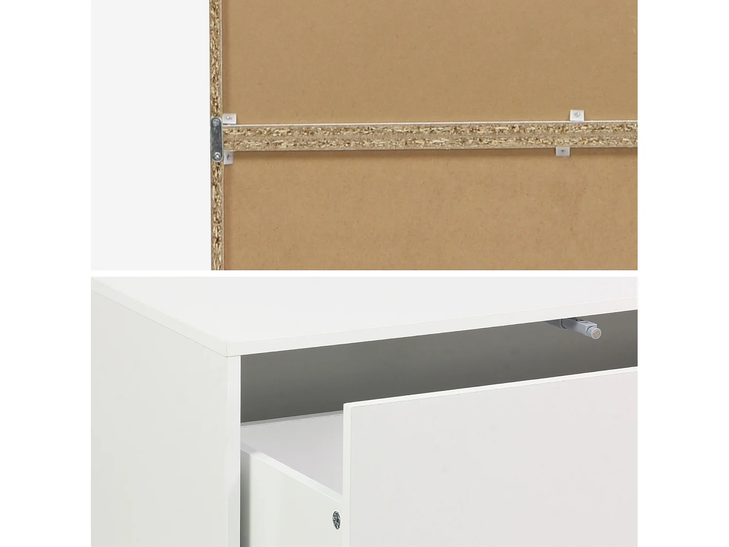 Libreria modulare in legno, 3 cassetti 8 vani, bianco