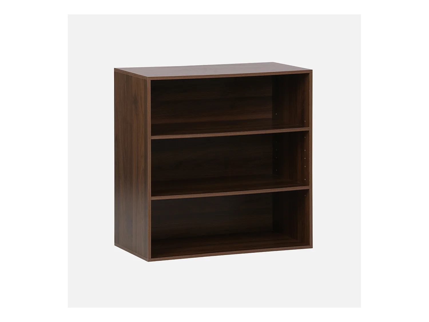 Etagère. bibliothèque. module de rangement décor bois noyer 2 étagères L 70 x P 35 x H 70cm - Kompo