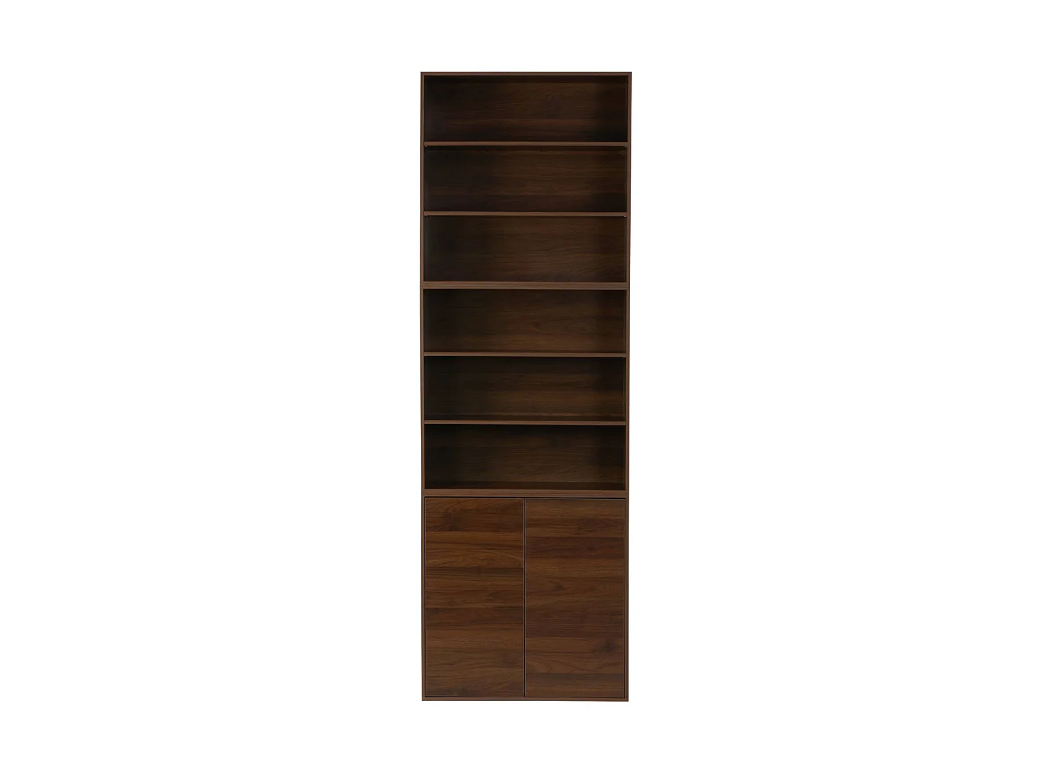 Etagère. bibliothèque. module de rangement décor bois noyer 2 étagères L 70 x P 35 x H 70cm - Kompo