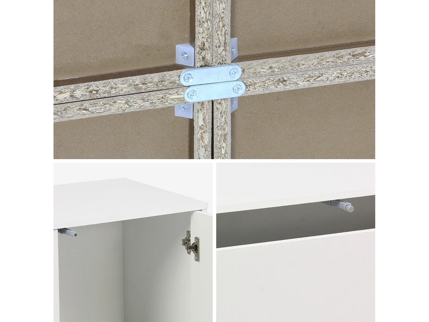 Kit étagère. bibliothèque décor bois blanc 9 éléments 100% modulable L 210 x P 35 x H 210cm - Kompo