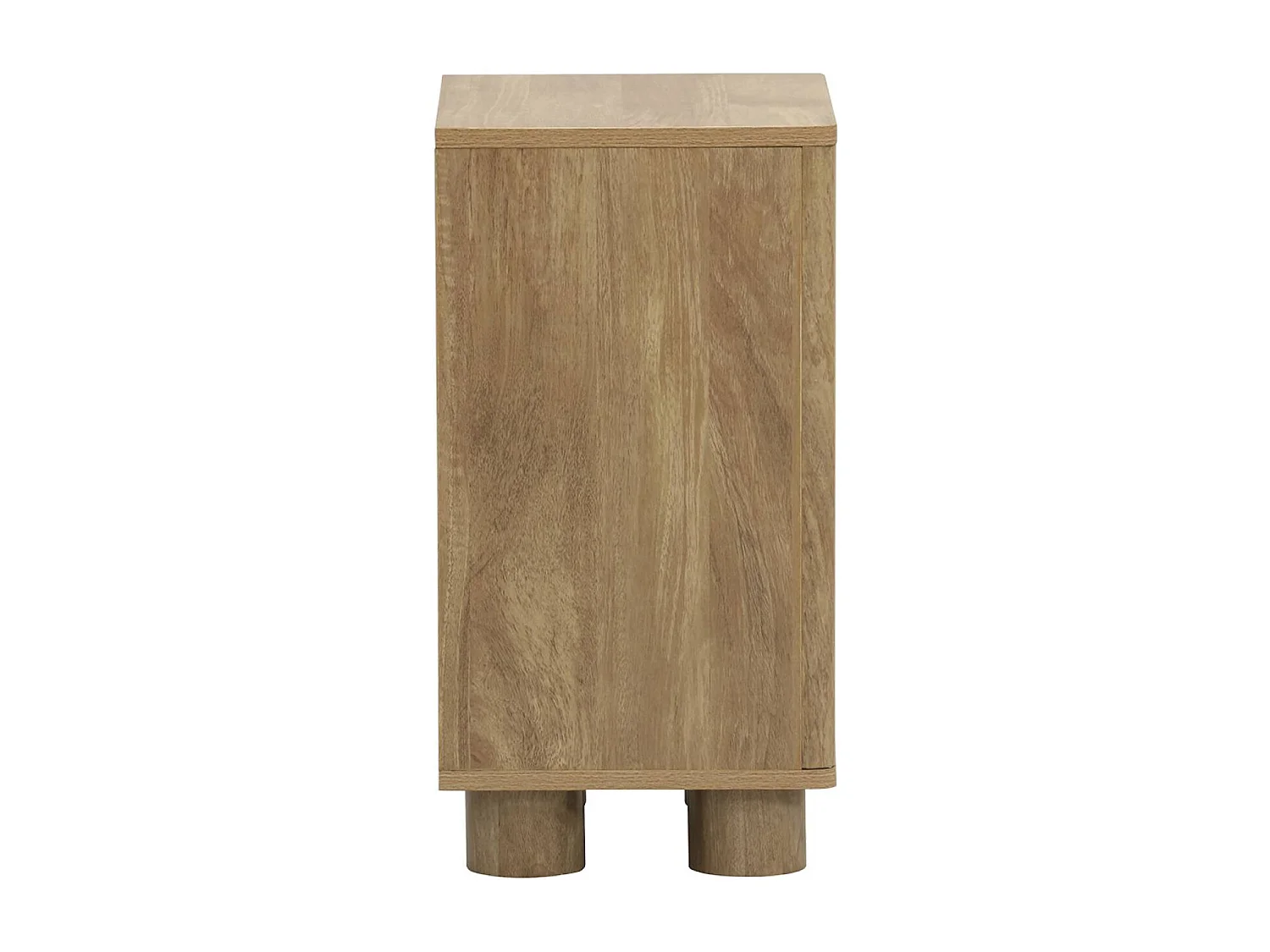 Lot de 2 tables de chevet décor bois de manguier 1 porte réversible Pondi