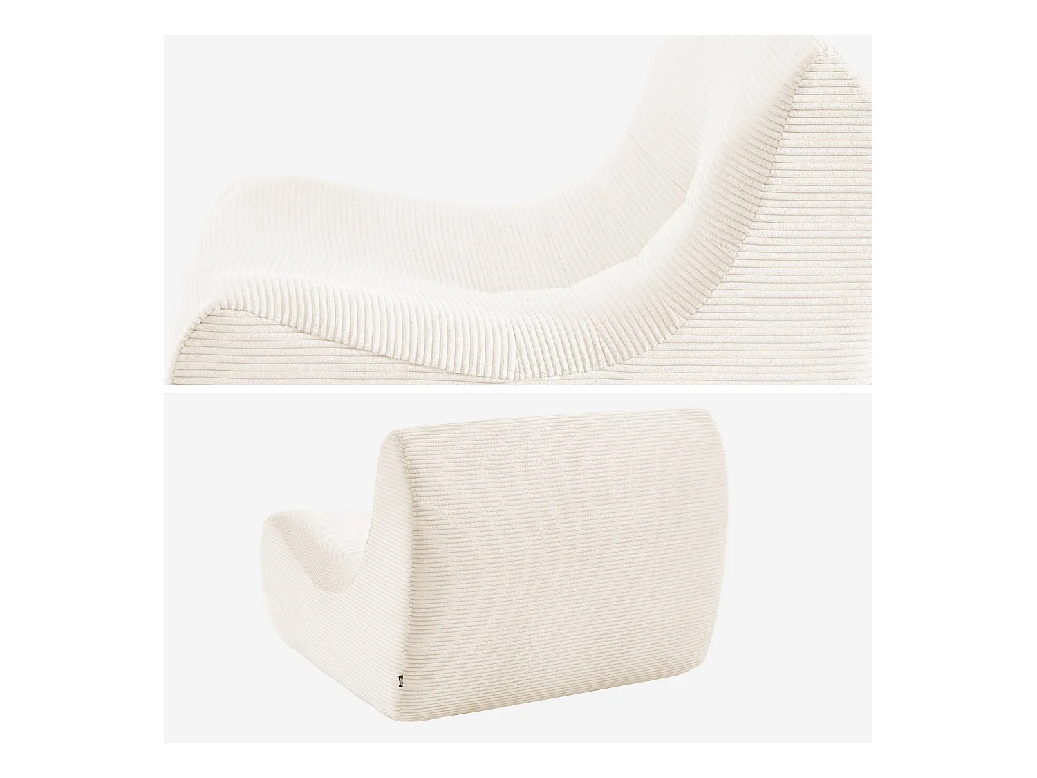 Módulo para sofá modular de pana , 1 plaza crema