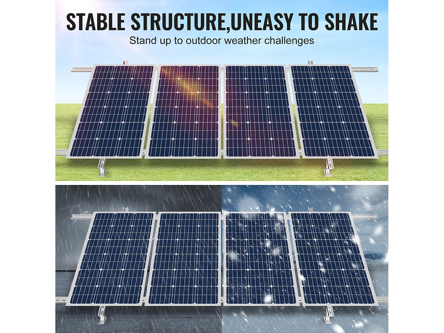 Painéis Solares Ajustáveis SucceBuy Pack de 2 Suportes Ajustáveis para Painel Solar, 30°-60°