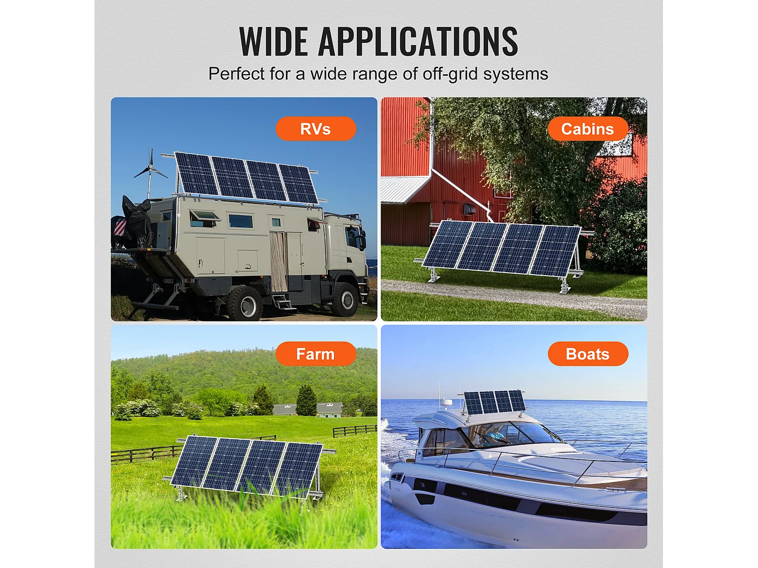 Painéis Solares Ajustáveis SucceBuy Pack de 2 Suportes Ajustáveis para Painel Solar, 30°-60°