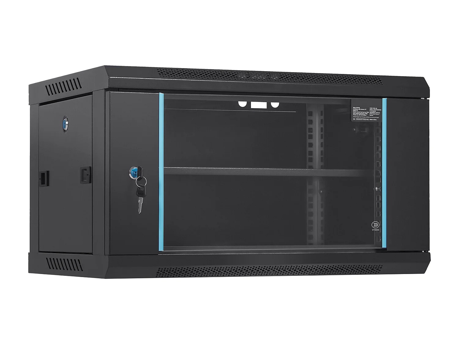 Boîtier Mural pour Serveur Réseau SucceBuy 6U, 39cm de Profondeur, Serrure de Porte, pour Réseau