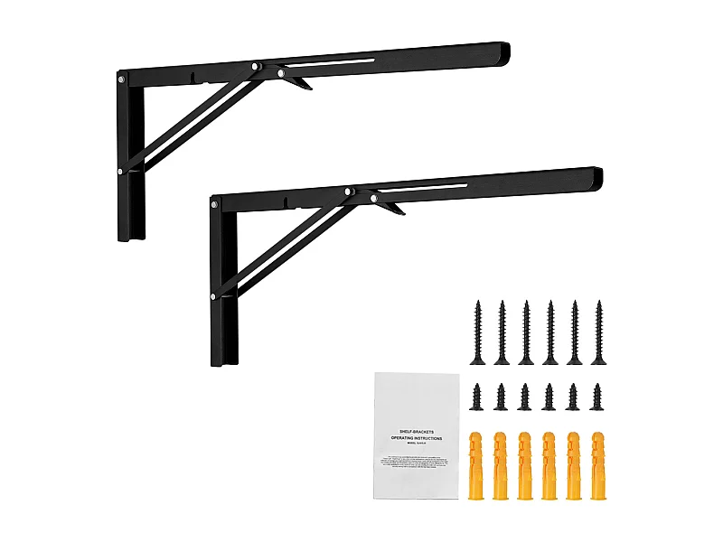 Planksteun SucceBuy, Opvouwbaar, 61 cm Lang, 2 Stuks, Robuust Zwevend, voor Woonkamers, Kantoren, Keukens, Badkamers en Bureaus