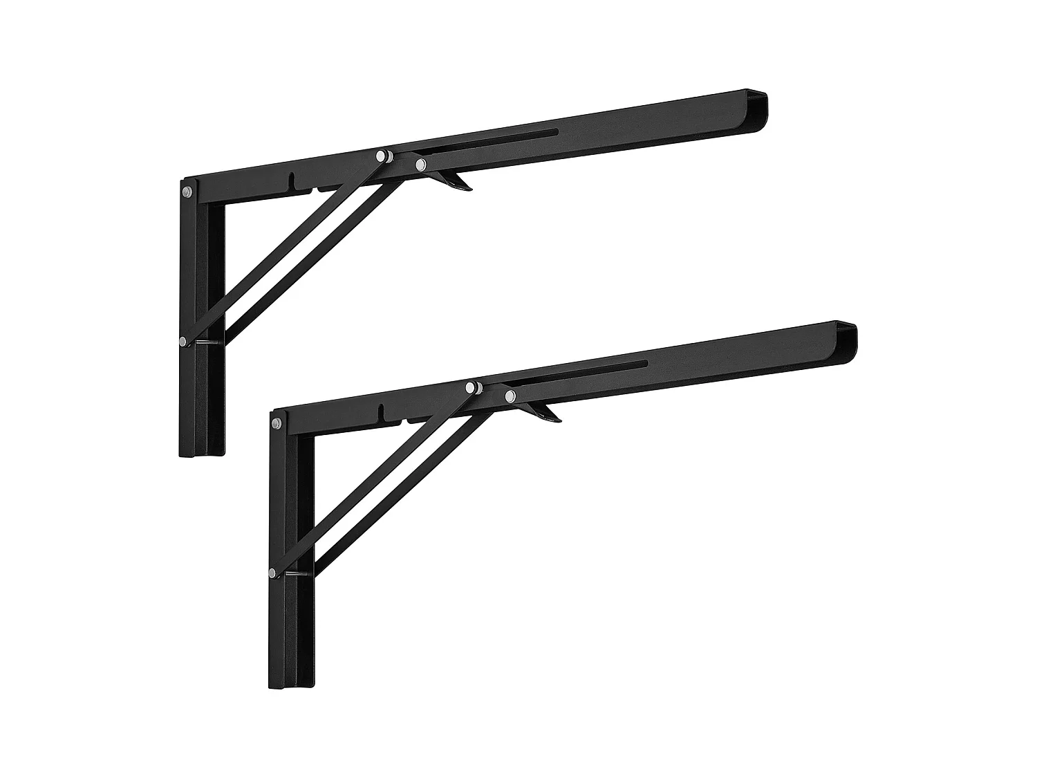 Support d'Étagère SucceBuy, Pliable, 61 cm L, 2 Pièces, Flottant Robuste, pour les Salons, Bureaux, Cuisines, Salles de Bains et Bureaux