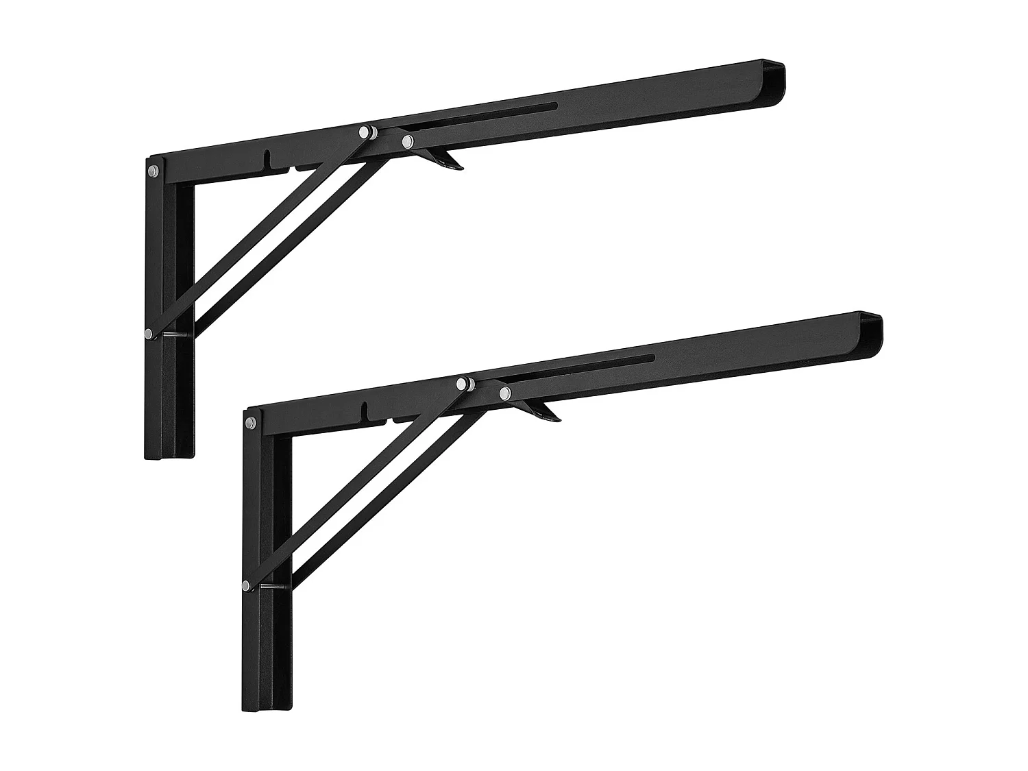 Support d'Étagère SucceBuy, Pliable, 61 cm L, 2 Pièces, Flottant Robuste, pour les Salons, Bureaux, Cuisines, Salles de Bains et Bureaux