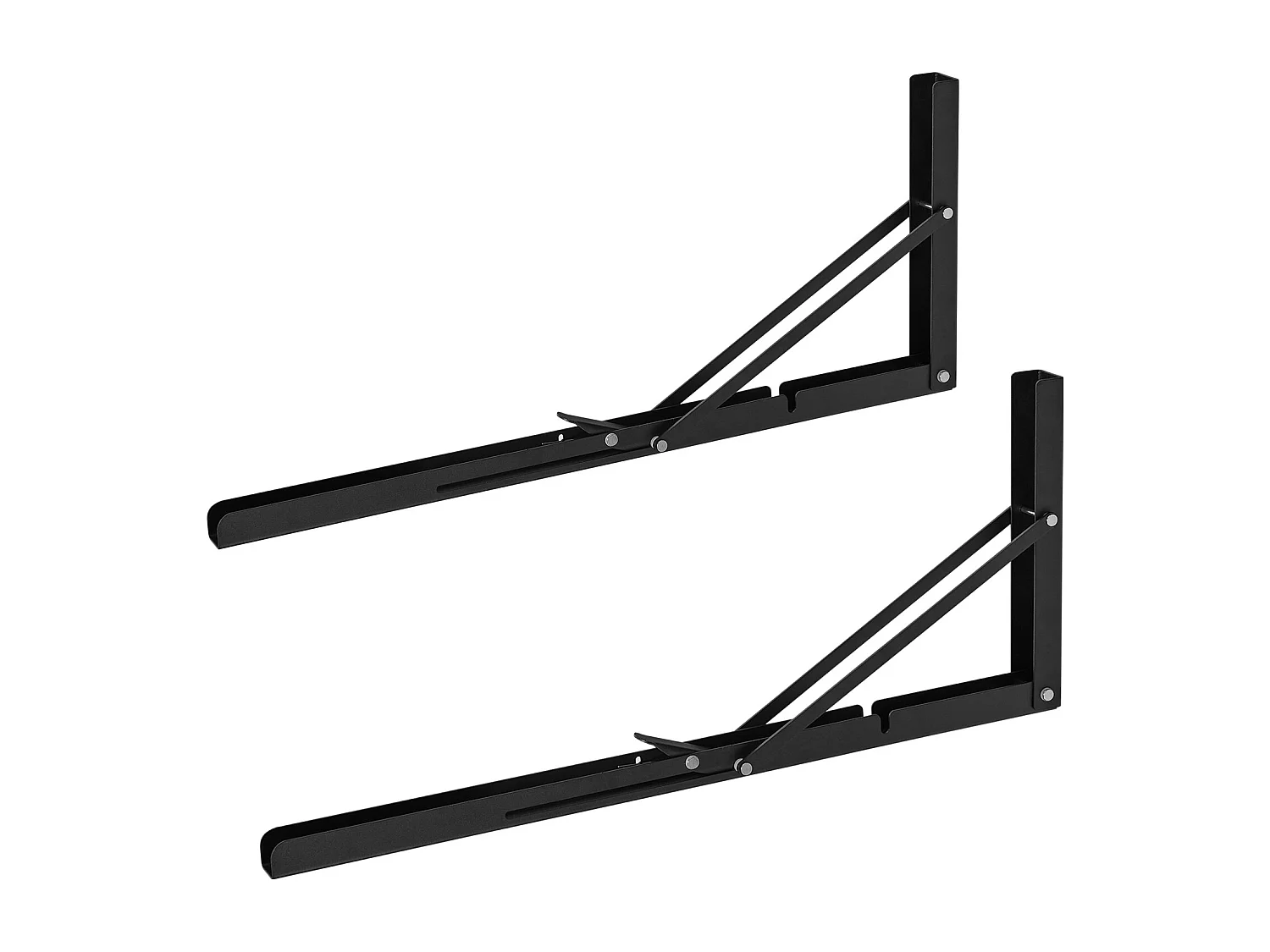 Support d'Étagère SucceBuy, Pliable, 61 cm L, 2 Pièces, Flottant Robuste, pour les Salons, Bureaux, Cuisines, Salles de Bains et Bureaux