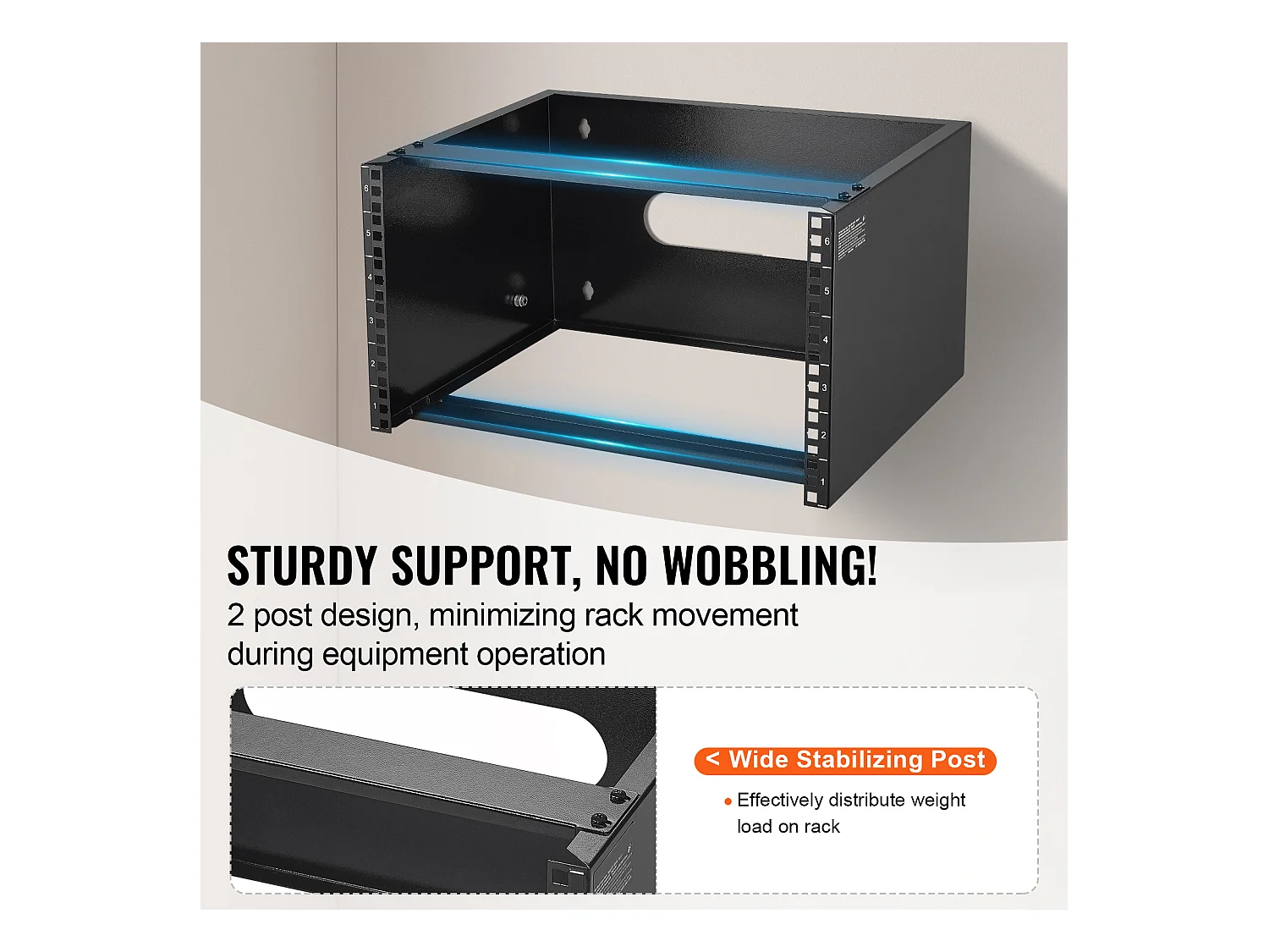 Bastidor de Red de Pared SucceBuy 6U, Profundidad 35.56cm, Capacidad de 22,68 kg, para Servidor, Equipo Informático, Conmutadores de Red, Negro