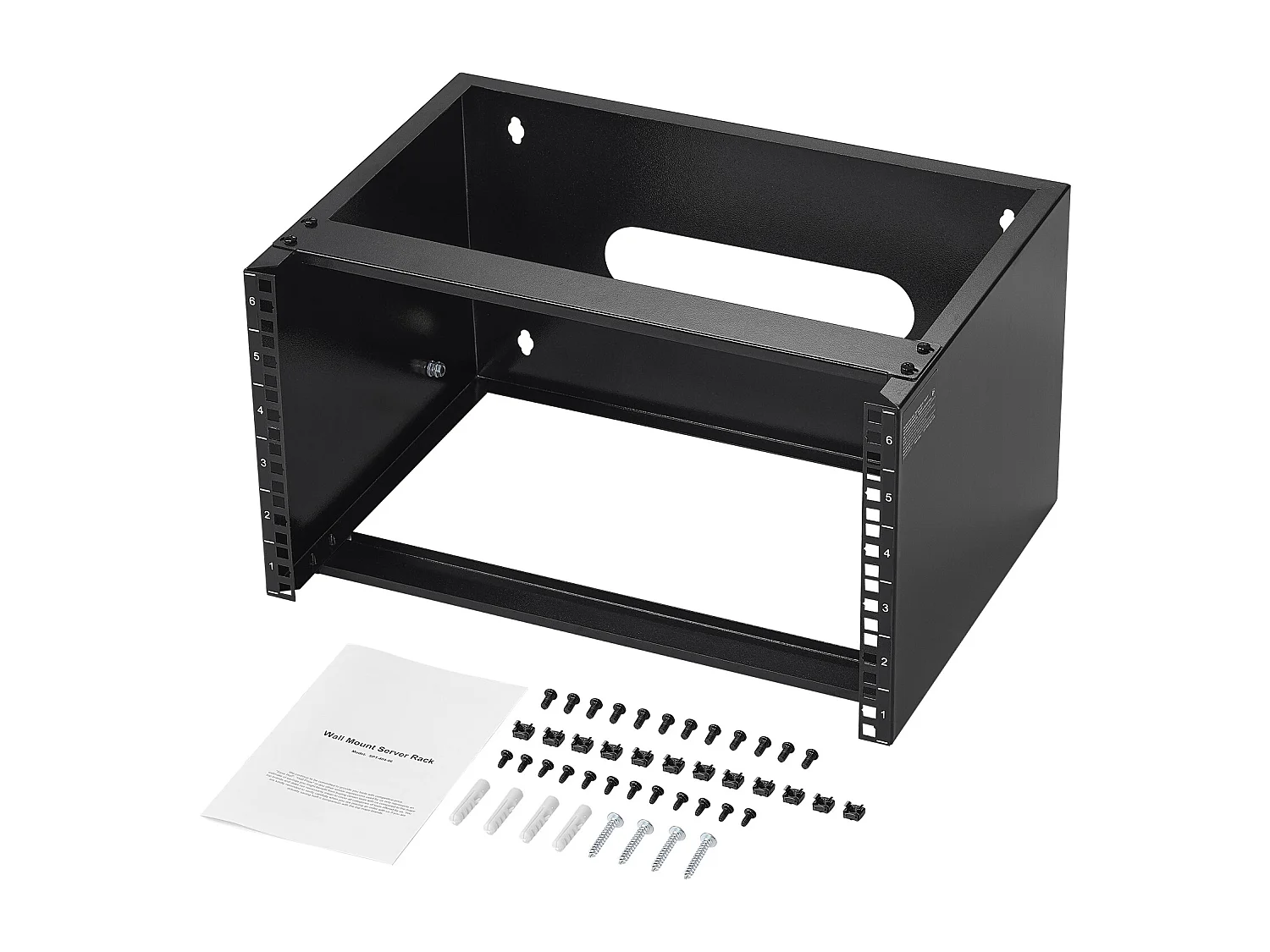 Rack de Réseau Mural SucceBuy 6U, Profondeur 35.56cm, Capacité de 22,68 kg, pour Serveur, Équipement Informatique, Commutateurs Réseau, Noir