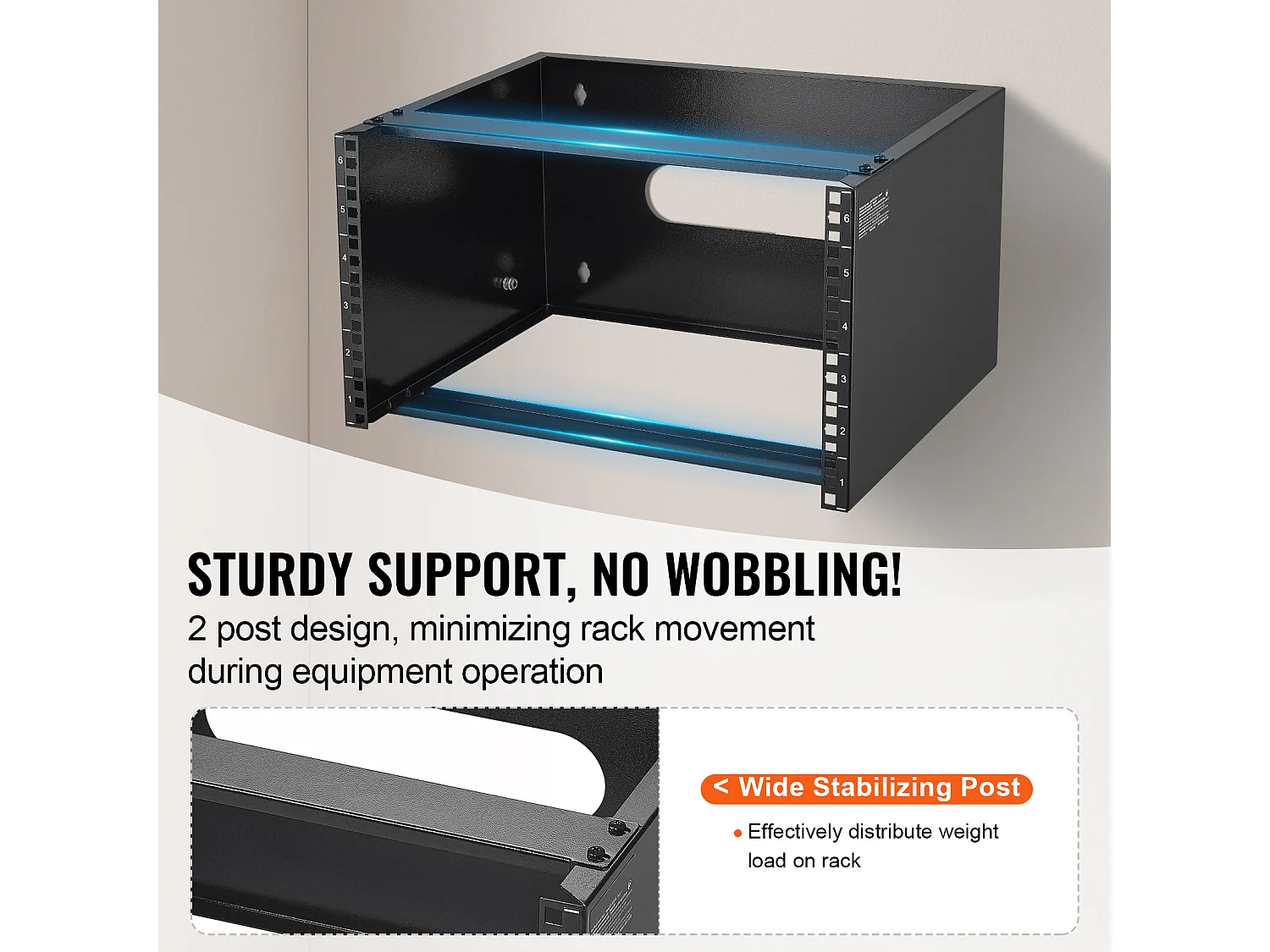 Rack de Réseau Mural SucceBuy 6U, Profondeur 35.56cm, Capacité de 22,68 kg, pour Serveur, Équipement Informatique, Commutateurs Réseau, Noir