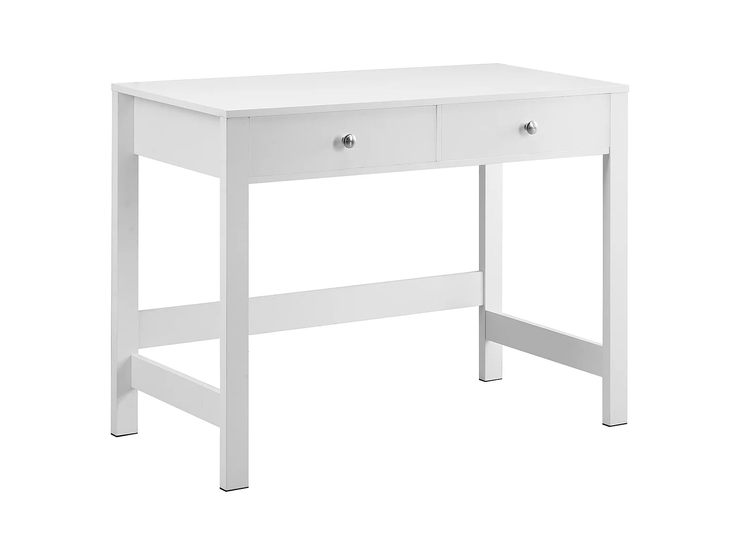 Table de Bureau Petit SucceBuy Bureau Compact avec Tiroirs pour Chambre d'Enfant, Table d'Étude Minimaliste, Blanc