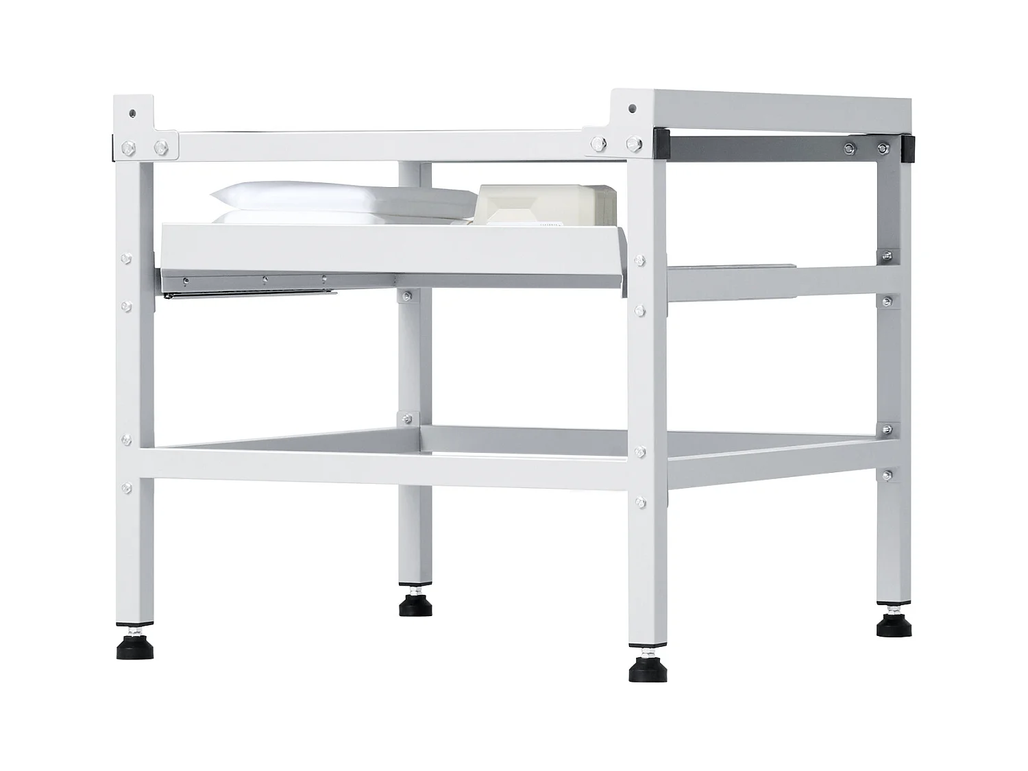 Socle Machine à Laver SucceBuy Support de Machine à Laver 123 x 63,5 cm, 268 kg Double Plateau