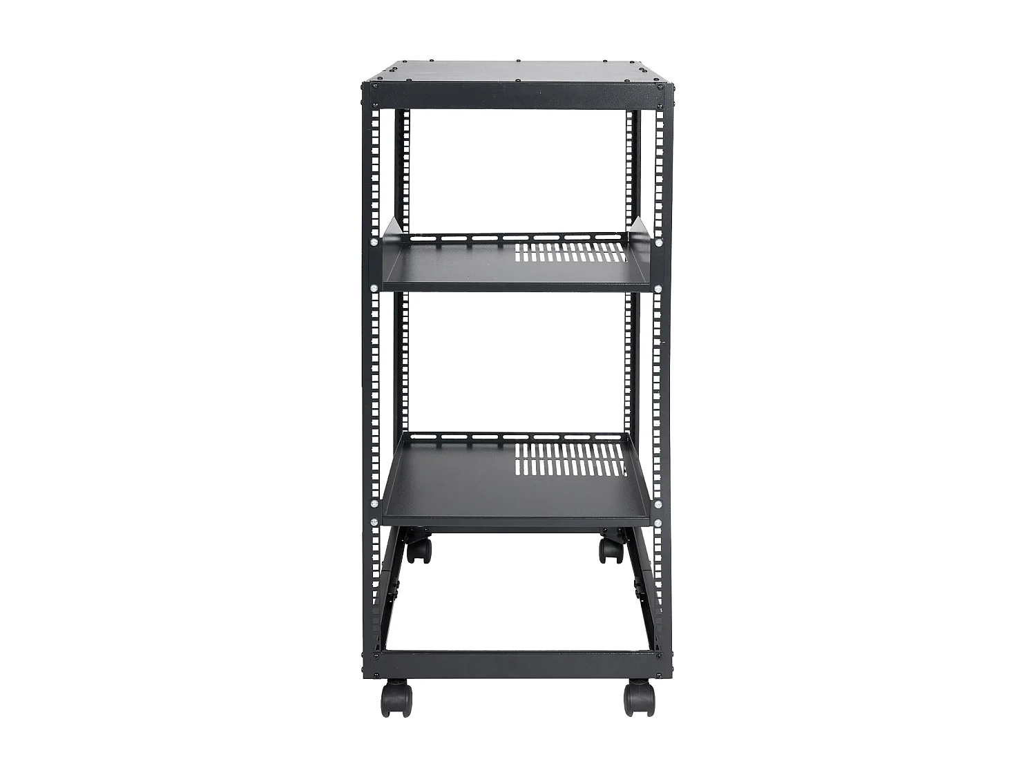 Rack de Serveur SucceBuy 20U 4 - Rack Serveur à Montants, 58cm - 102cm Réglable, Boîtier Réseau