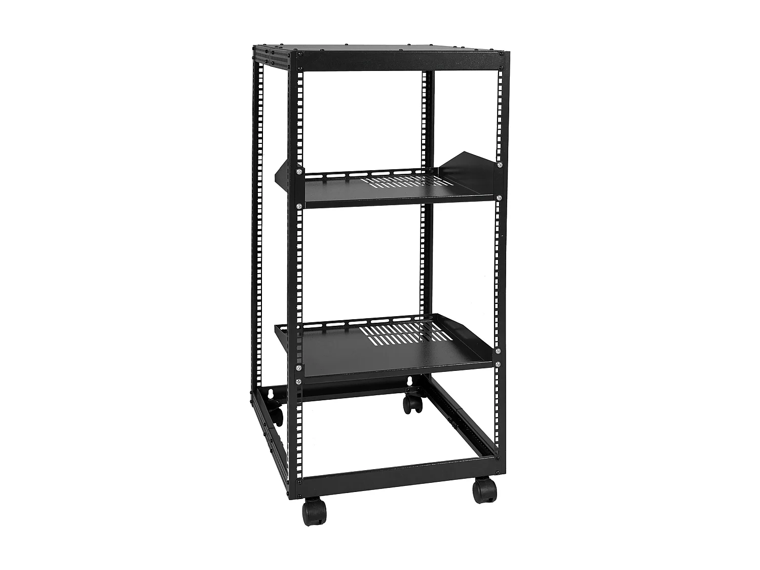 Rack de Serveur SucceBuy 20U 4 - Rack Serveur à Montants, 58cm - 102cm Réglable, Boîtier Réseau
