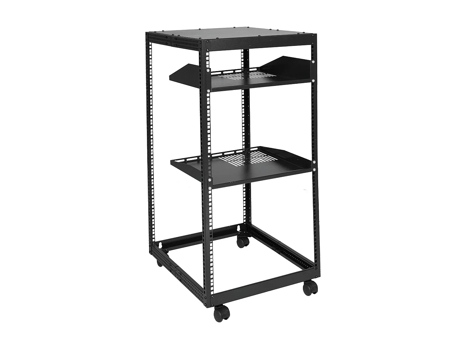 Rack de Serveur SucceBuy 20U 4 - Rack Serveur à Montants, 58cm - 102cm Réglable, Boîtier Réseau