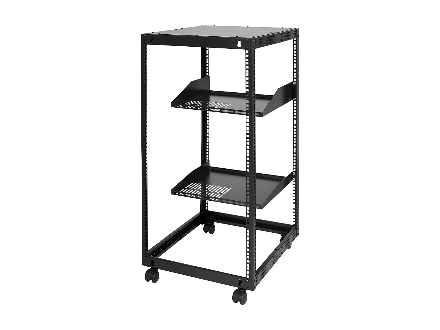 Rack de Serveur SucceBuy 20U 4 - Rack Serveur à Montants, 58cm - 102cm Réglable, Boîtier Réseau