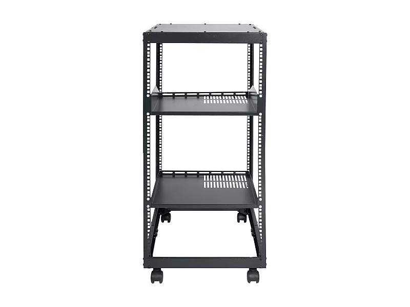 Rack de Serveur SucceBuy 20U 4 - Rack Serveur à Montants, 58cm - 102cm Réglable, Boîtier Réseau