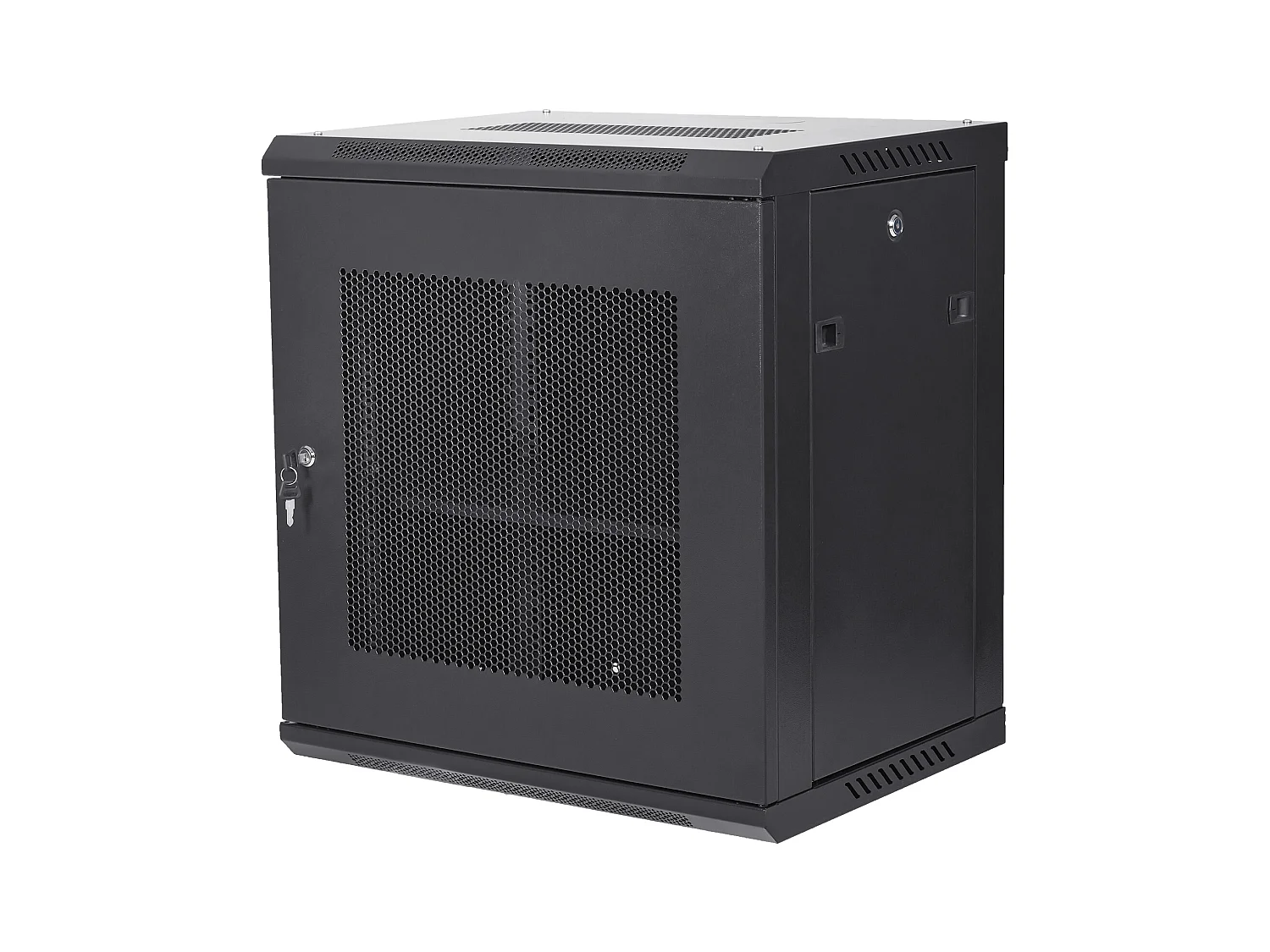 Server-Rack SucceBuy 12U Netzwerkschrankgehäuse für Wandmontage 39cm Tiefe mit Verriegelbarer Tür