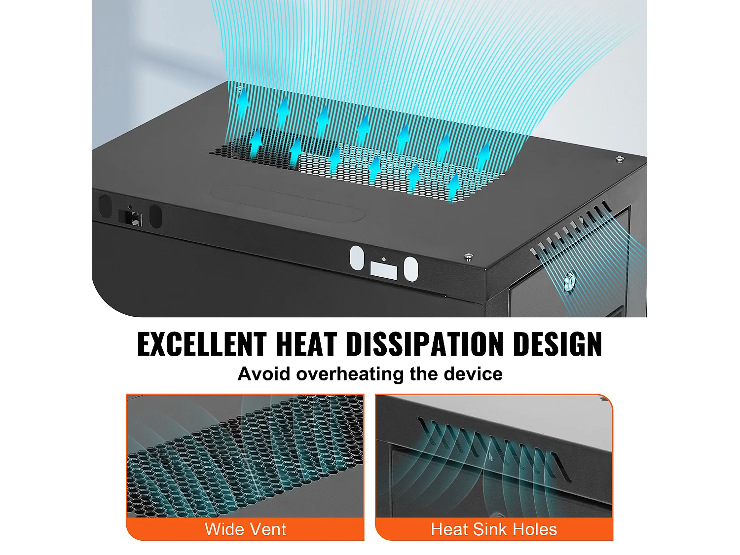 Rack de Serveur SucceBuy 12U Boîtier d'Armoire Réseau à Montage Mural 39cm de Profondeur avec Porte Verrouillable