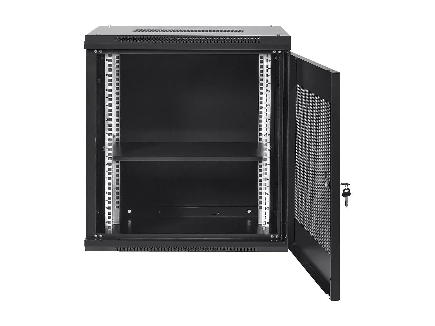 Rack de Serveur SucceBuy 12U Boîtier d'Armoire Réseau à Montage Mural 39cm de Profondeur avec Porte Verrouillable