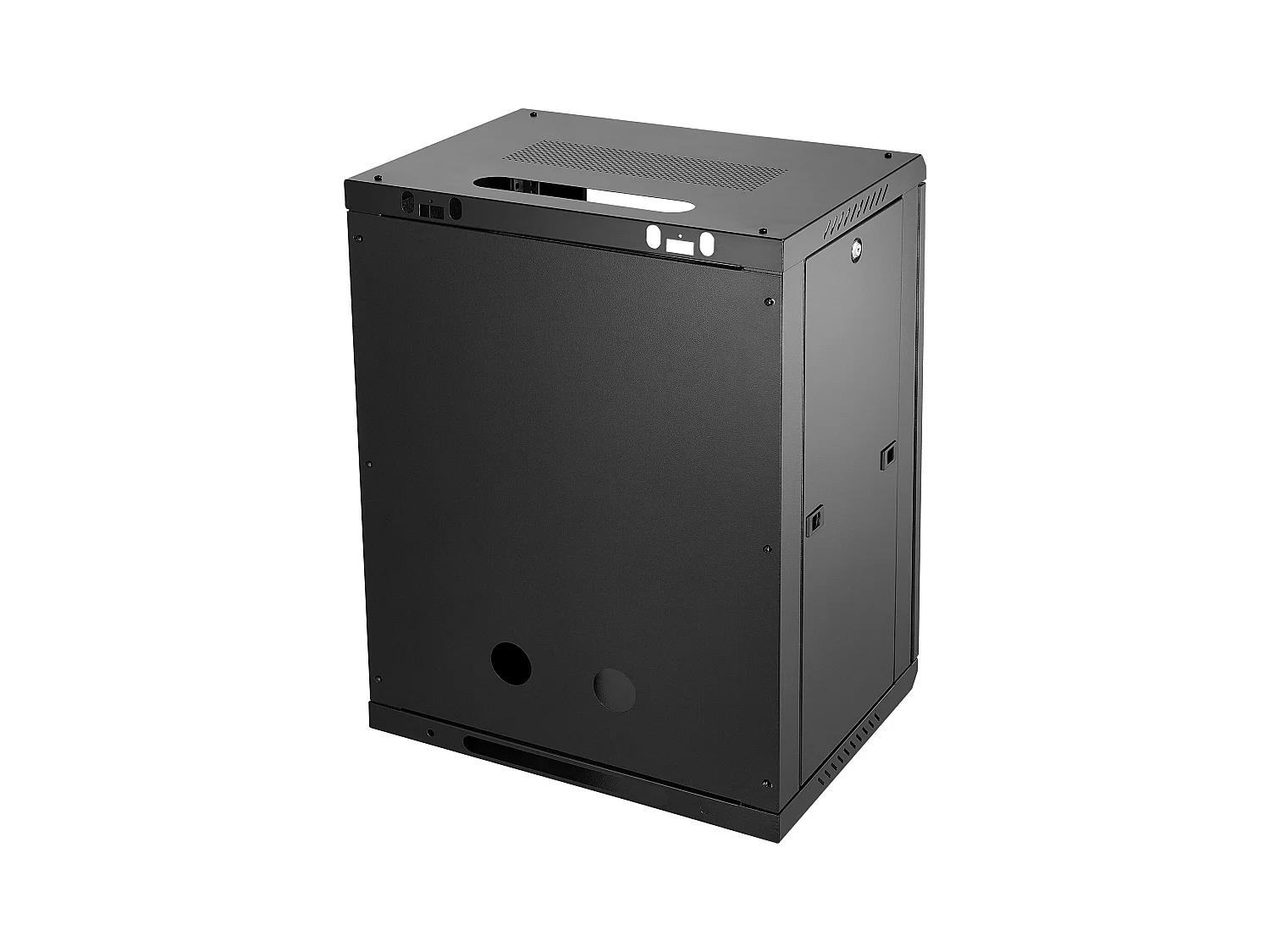 Rack de Serveur SucceBuy 15U Rack de Serveur Réseau à Montage Mural, Porte en Verre de 46cm, Boîtier d'Armoire, Verrouillable, Noir