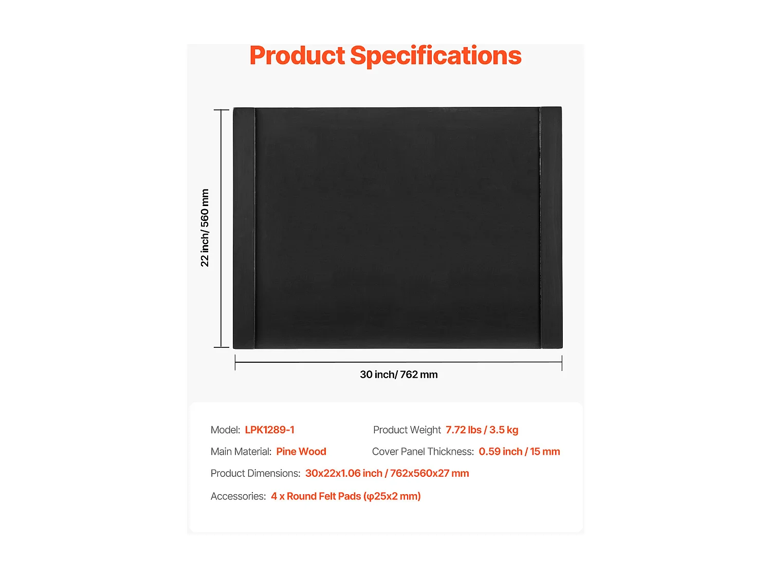 Plaque de Protection SucceBuy Housse de Protection pour Cuisinière à Gaz avec Planche 762 x 560 mm