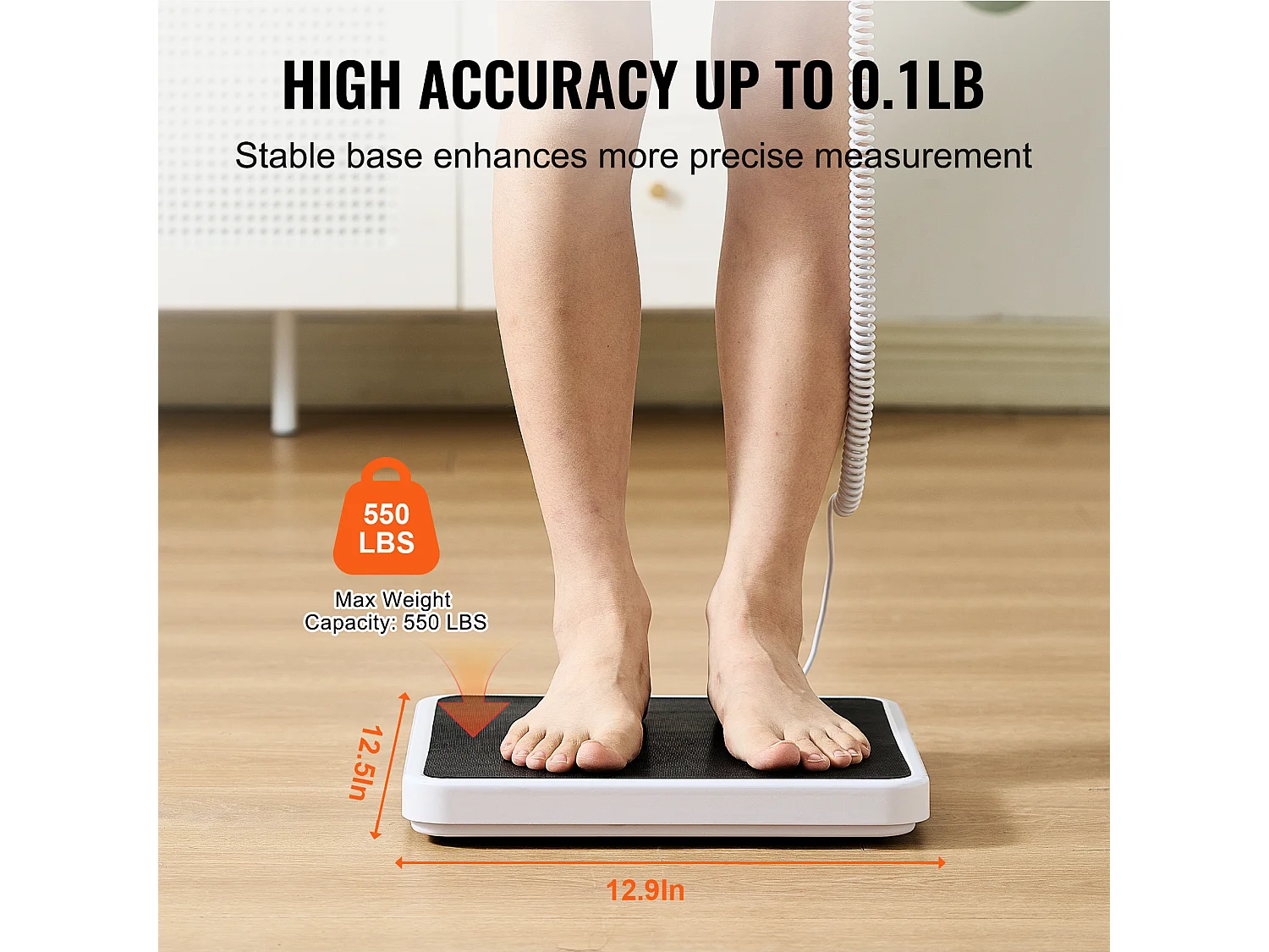 Pèse-personne Médical, SucceBuy Balance Professionnelle 250 kg - Plateforme Large Antidérapante, Affichage Numérique, Usage Clinique