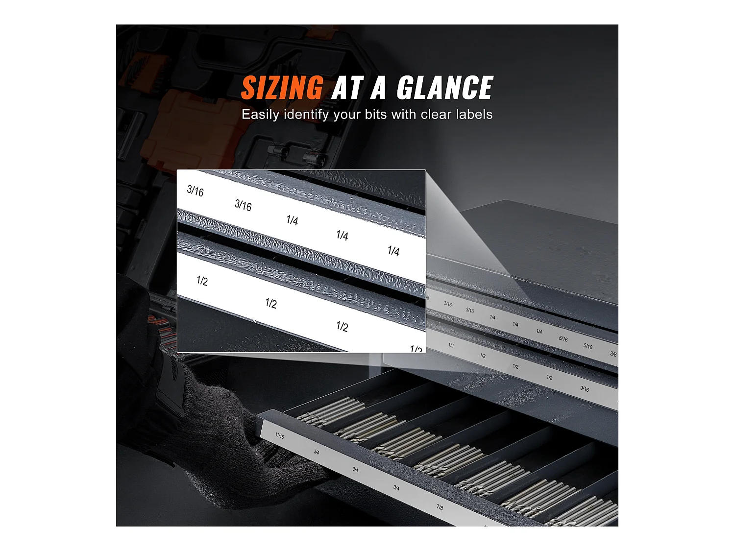 Armário de Armazenamento SucceBuy de Ferramentas de Acabamento, 3 Gavetas, 2.54/20.32cm - 2.54cm, 29 Compartimentos