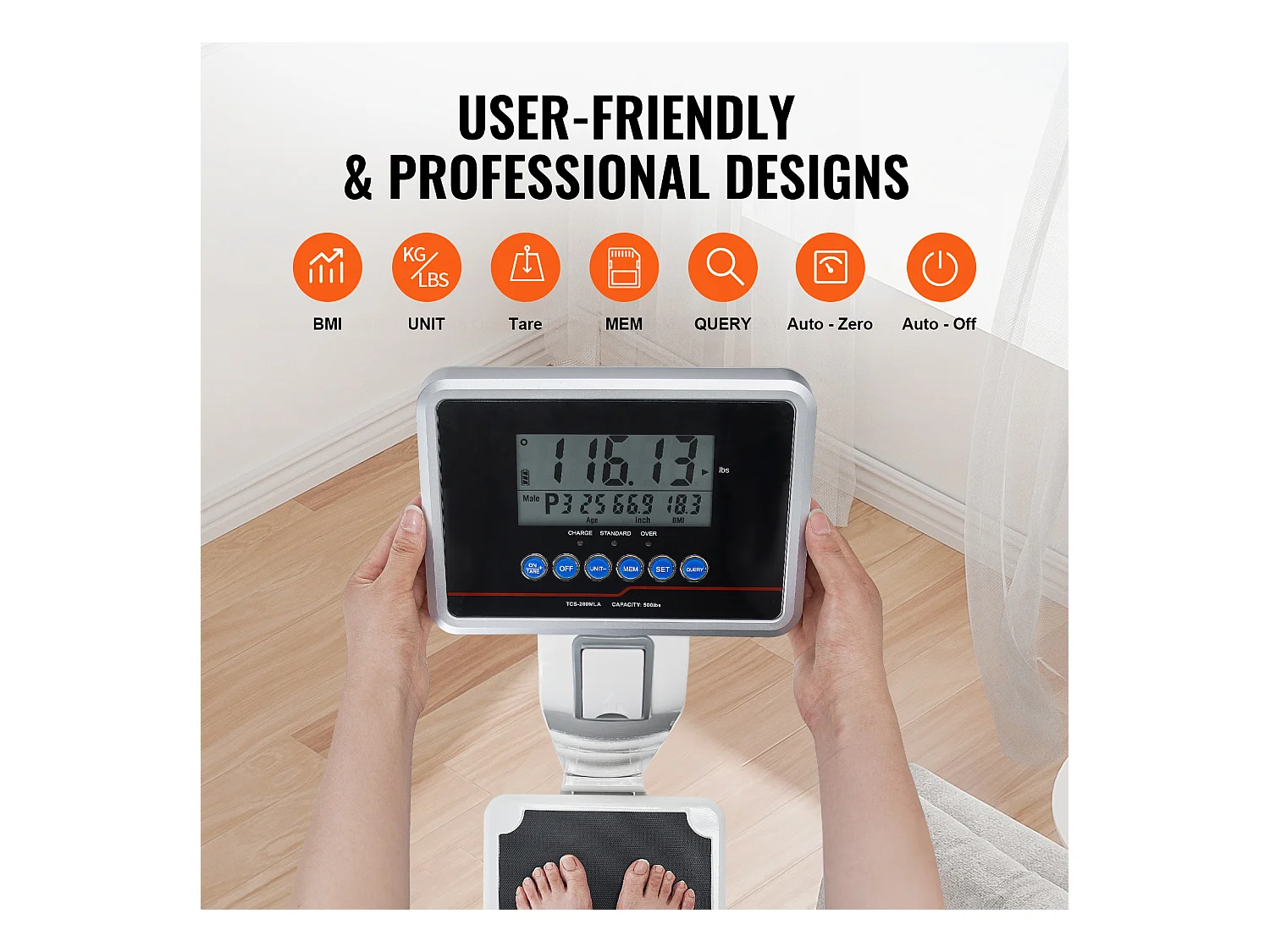 Pèse-personne Médical, SucceBuy Balance Médicale Numérique Professionnelle - Mesure du Poids et de la Taille - Capacité 227 kg - Pour Usage Médical