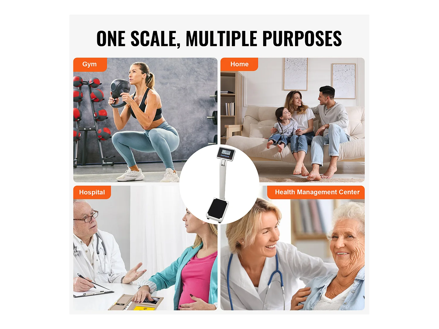 Pèse-personne Médical, SucceBuy Balance Médicale Numérique Professionnelle - Mesure du Poids et de la Taille - Capacité 227 kg - Pour Usage Médical