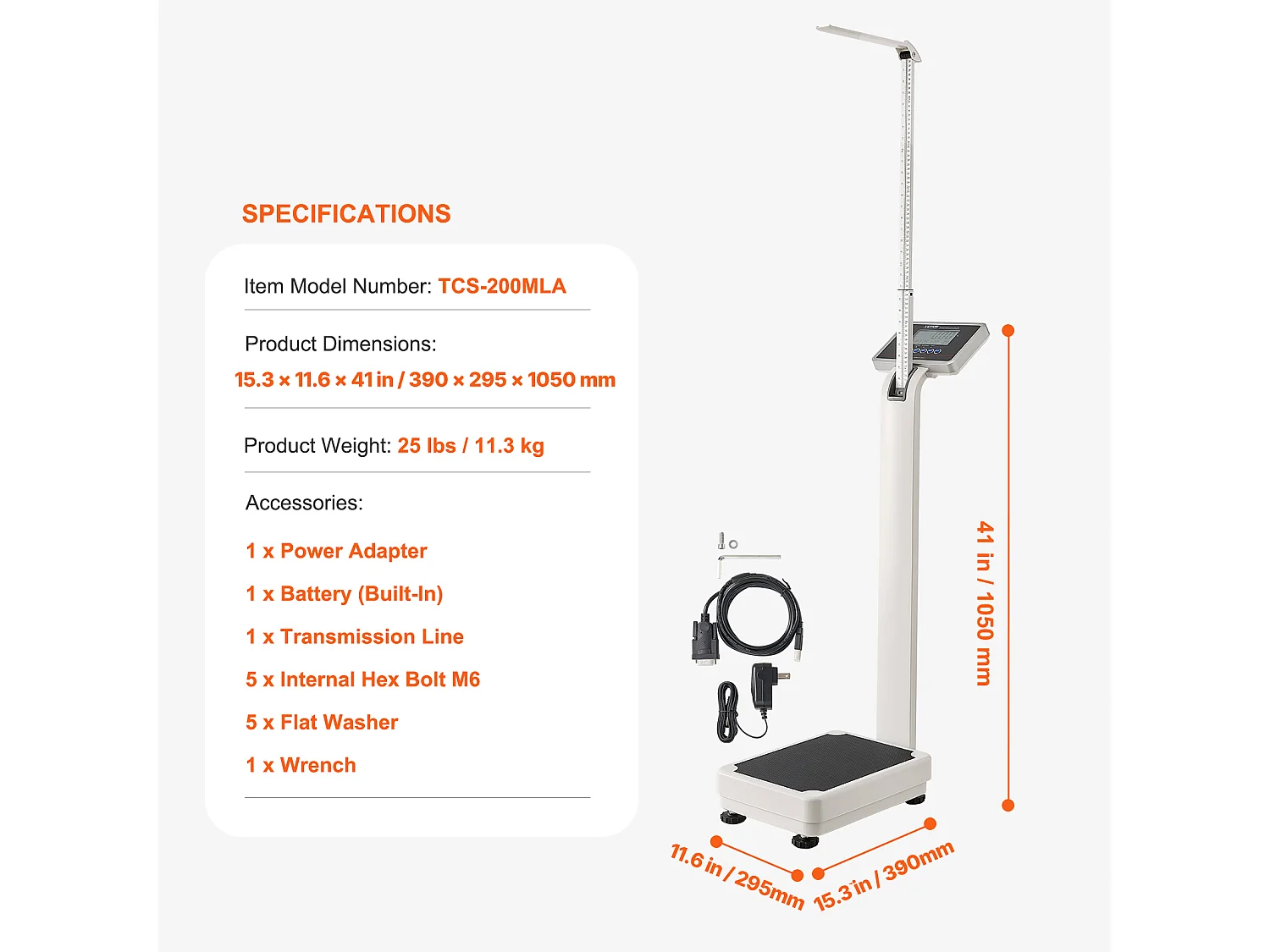Medische Weegschaal, SucceBuy Professionele Digitale Medische Weegschaal - Gewichts- en Hoortemeting - Capaciteit 227 kg - Voor Medisch Gebruik