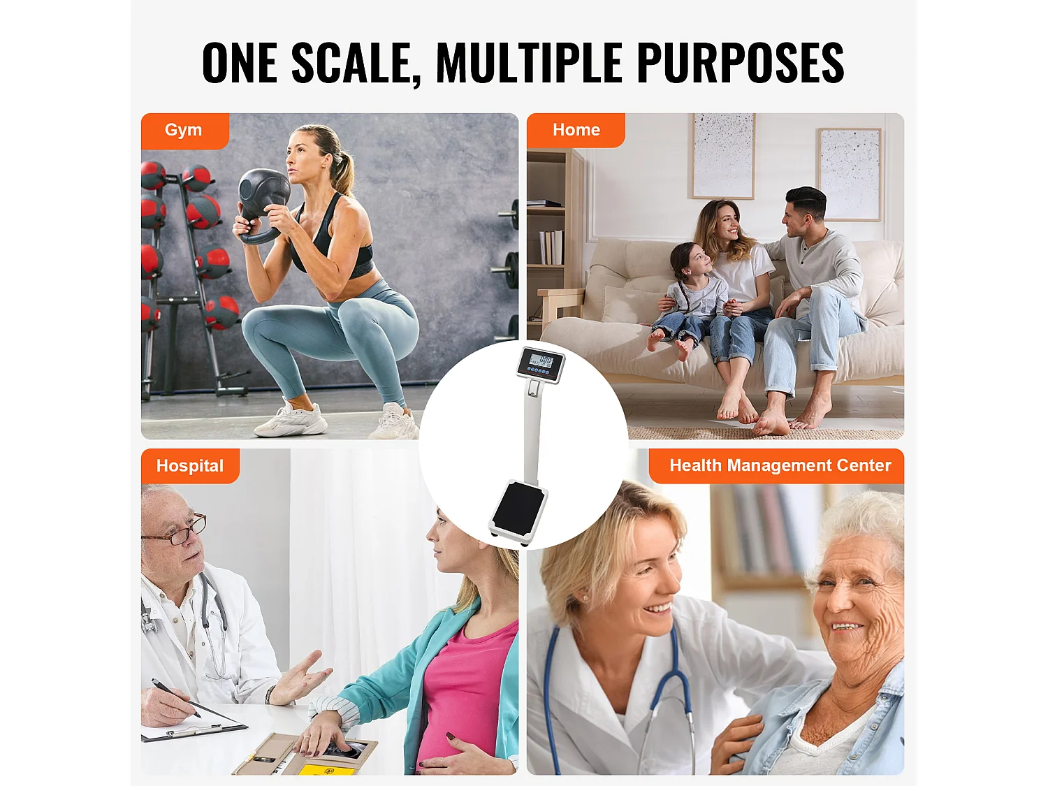 Medische Weegschaal, SucceBuy Professionele Digitale Medische Weegschaal - Gewichts- en Hoortemeting - Capaciteit 227 kg - Voor Medisch Gebruik