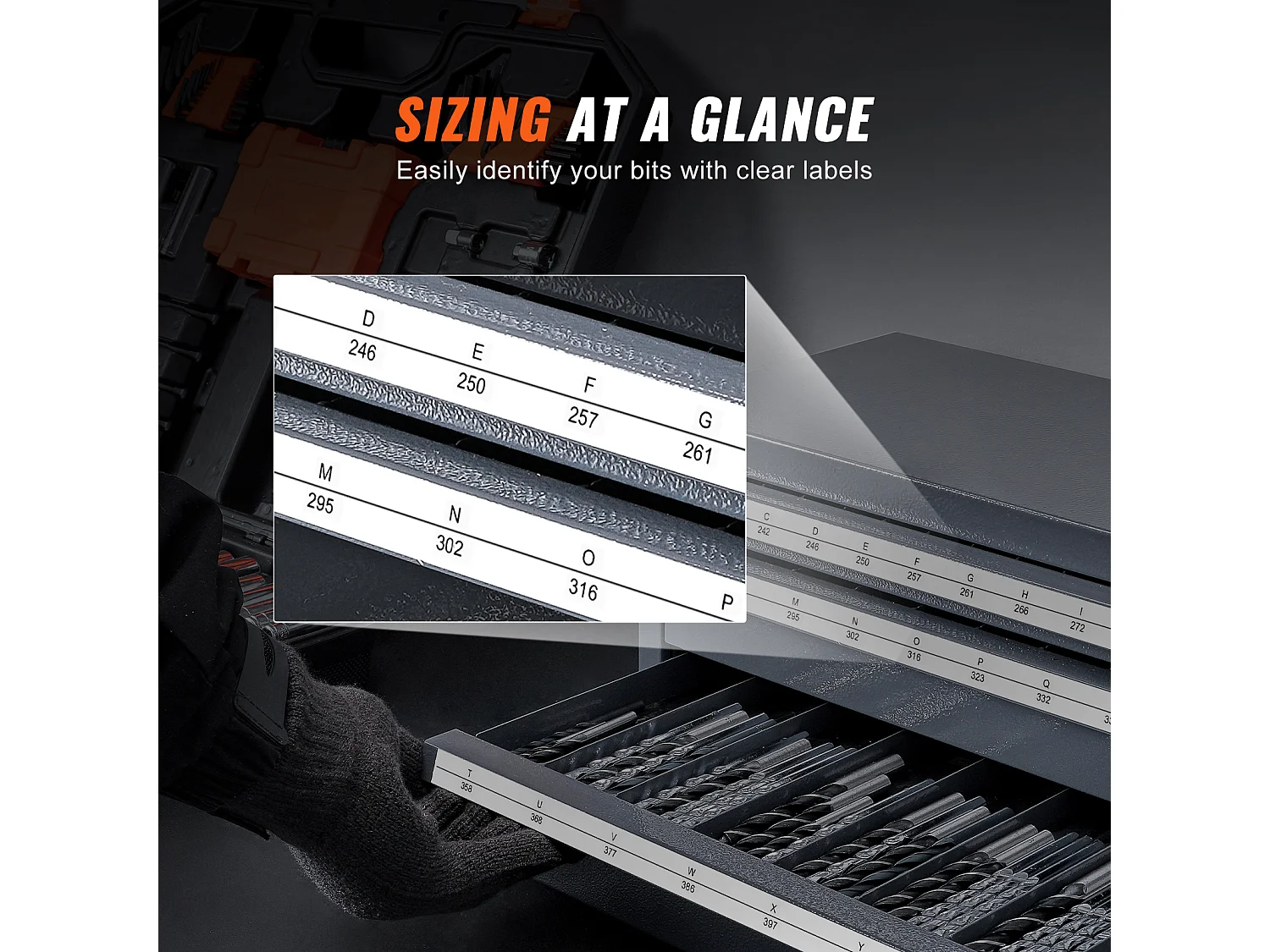 Armoire Distributrice de Forets SucceBuy, Organiseur à Trois Tiroirs pour A à Z, Étiquettes en Acier, Solution de Rangement Empliable pour Forets
