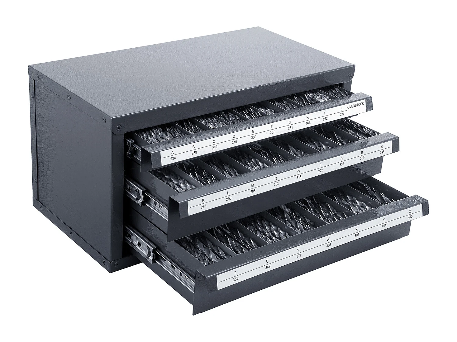 Armoire Distributrice de Forets SucceBuy, Organiseur à Trois Tiroirs pour A à Z, Étiquettes en Acier, Solution de Rangement Empliable pour Forets