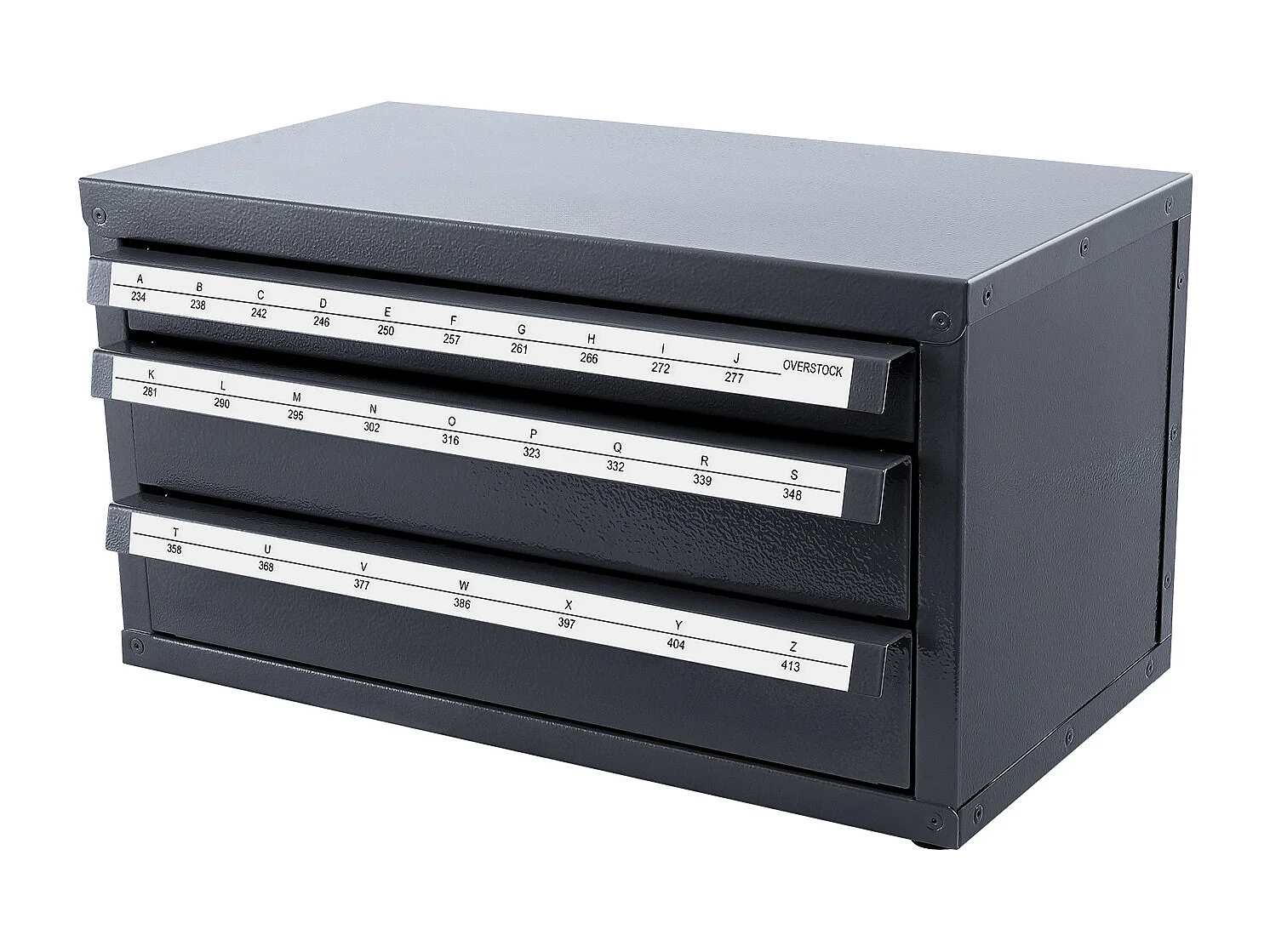 Armoire Distributrice de Forets SucceBuy, Organiseur à Trois Tiroirs pour A à Z, Étiquettes en Acier, Solution de Rangement Empliable pour Forets