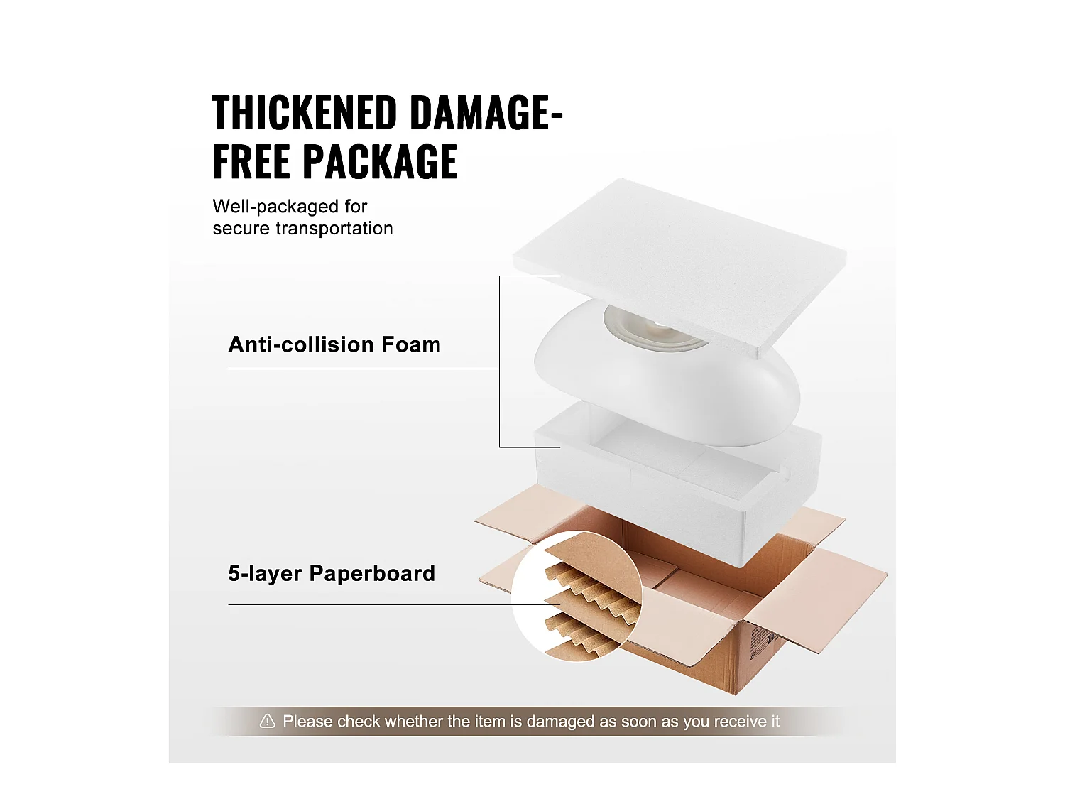 Lavabo de Salle SucceBuy Lavabo Ovale en Céramique 60 cm x 36 cm - Blanc Moderne, Durable et Élégant