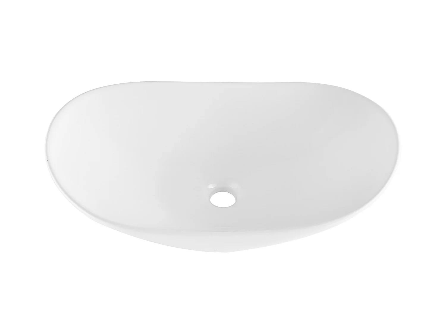 Lavabo de Salle SucceBuy Lavabo Ovale en Céramique 60 cm x 36 cm - Blanc Moderne, Durable et Élégant