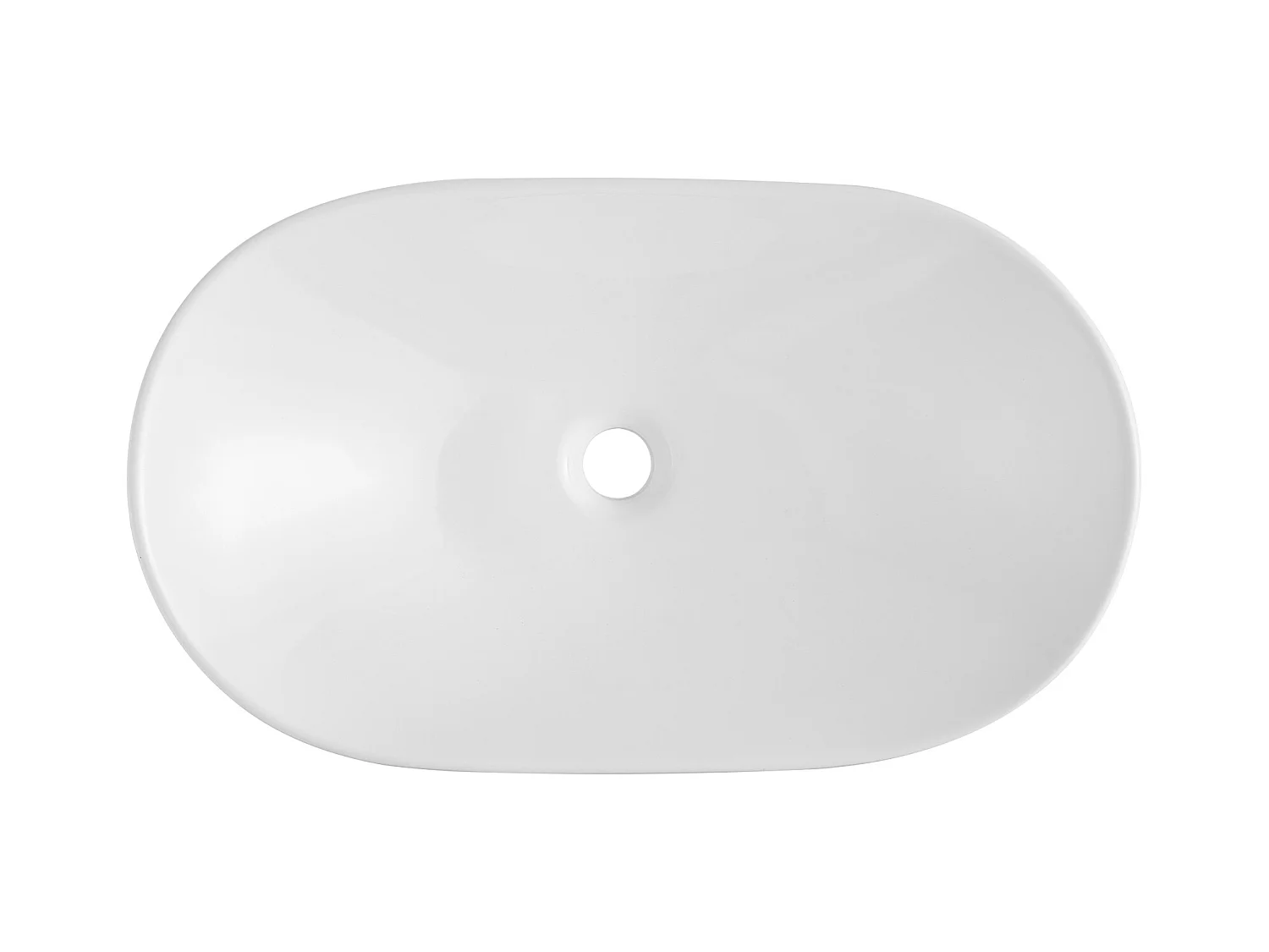 Lavabo de Salle SucceBuy Lavabo Ovale en Céramique 60 cm x 36 cm - Blanc Moderne, Durable et Élégant