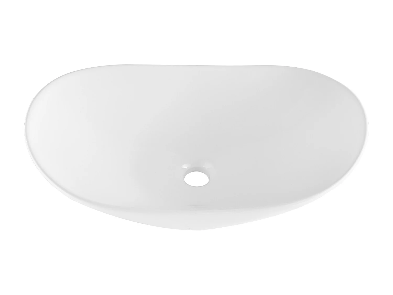 Lavabo de Salle SucceBuy Lavabo Ovale en Céramique 60 cm x 36 cm - Blanc Moderne, Durable et Élégant