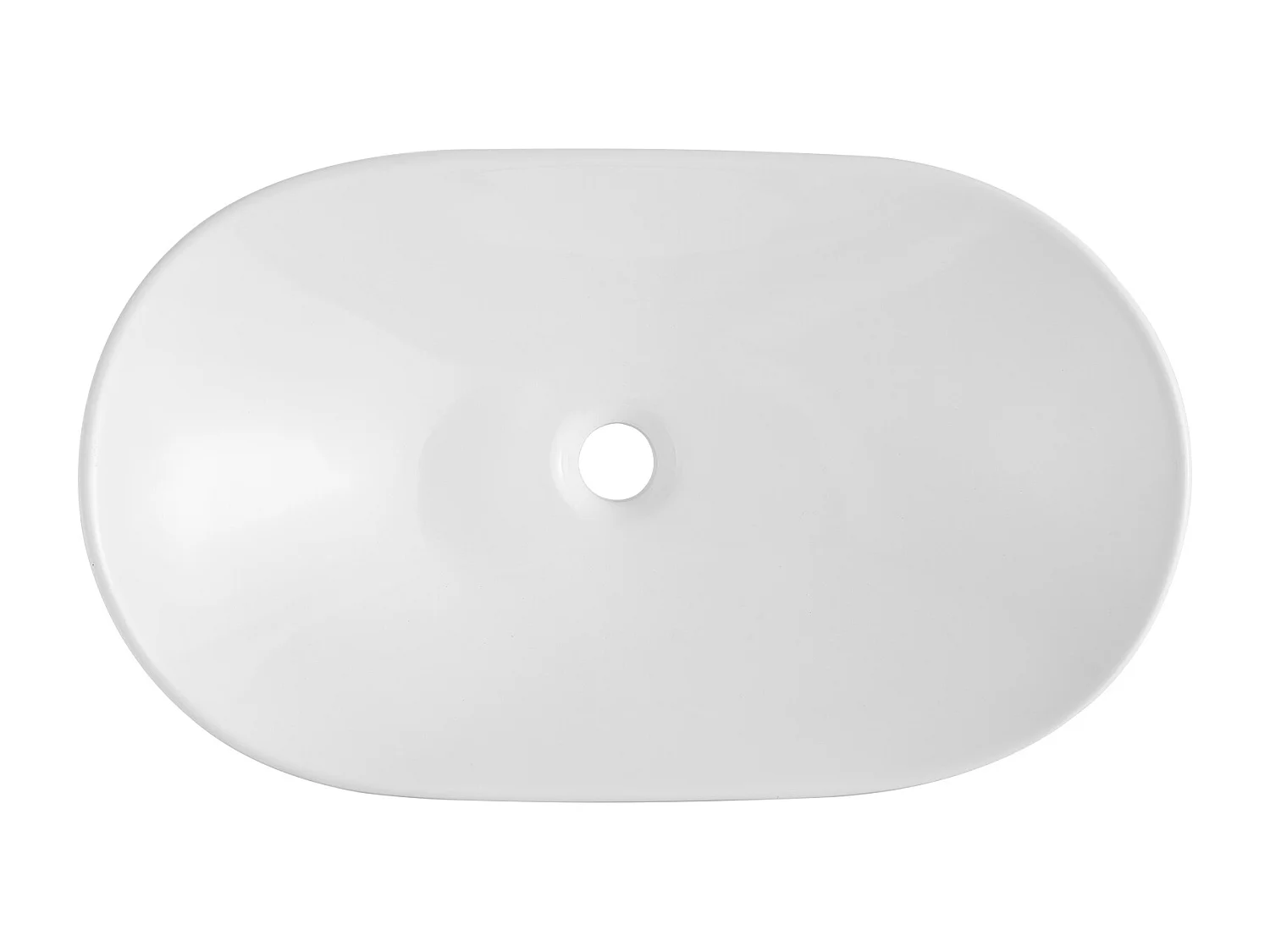 Lavabo de Salle SucceBuy Lavabo Ovale en Céramique 60 cm x 36 cm - Blanc Moderne, Durable et Élégant