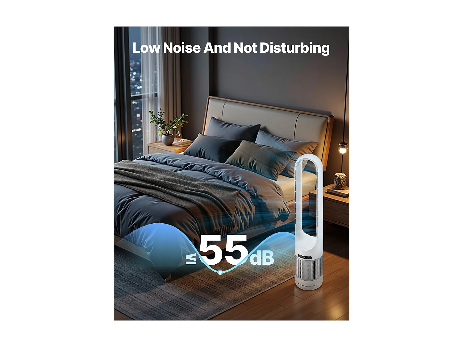 Ventilatore a Colonna SucceBuy Ventilatore a Torre Oscillante da 101,5 cm con Telecomando e Timer Regolabile