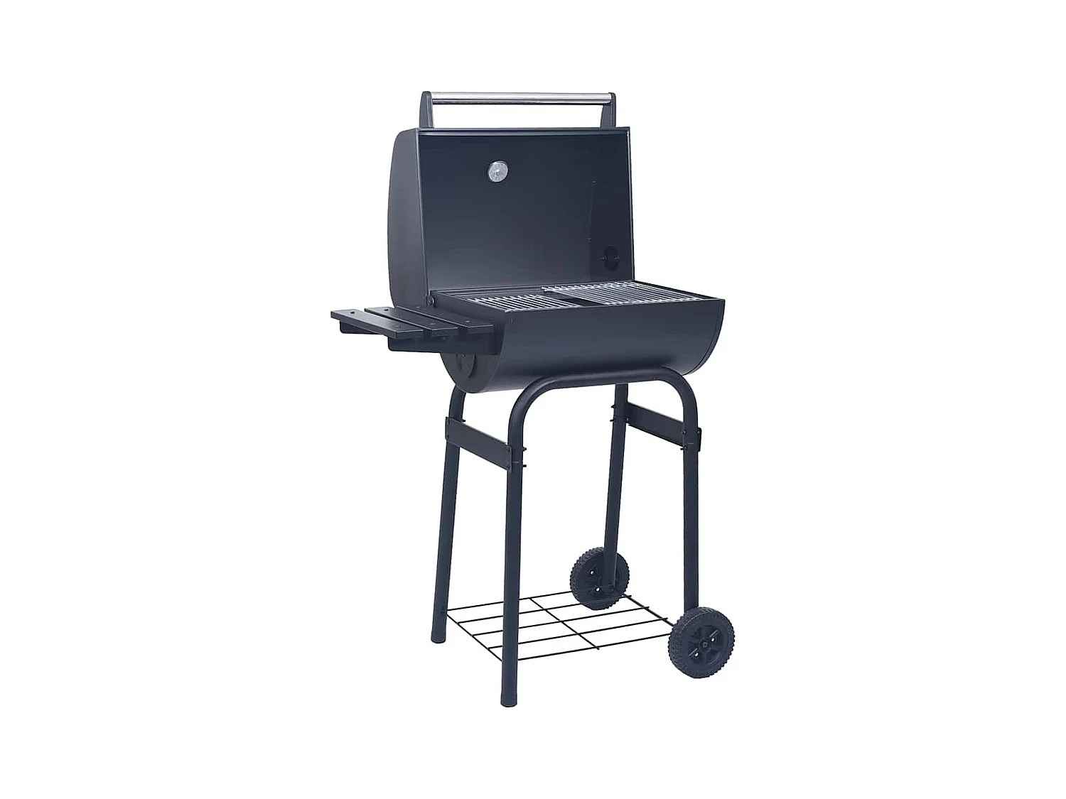 Gril barbecue au charbon avec étagère inférieure Noir